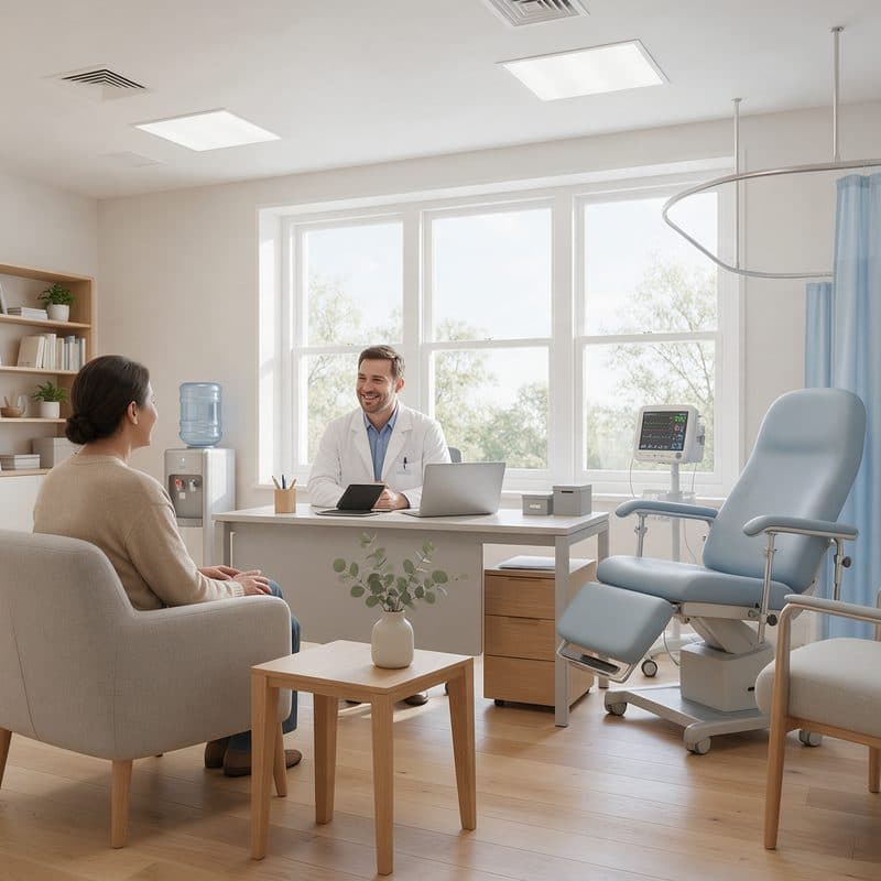 Doctor consulting with a patient in a bariatric clinic