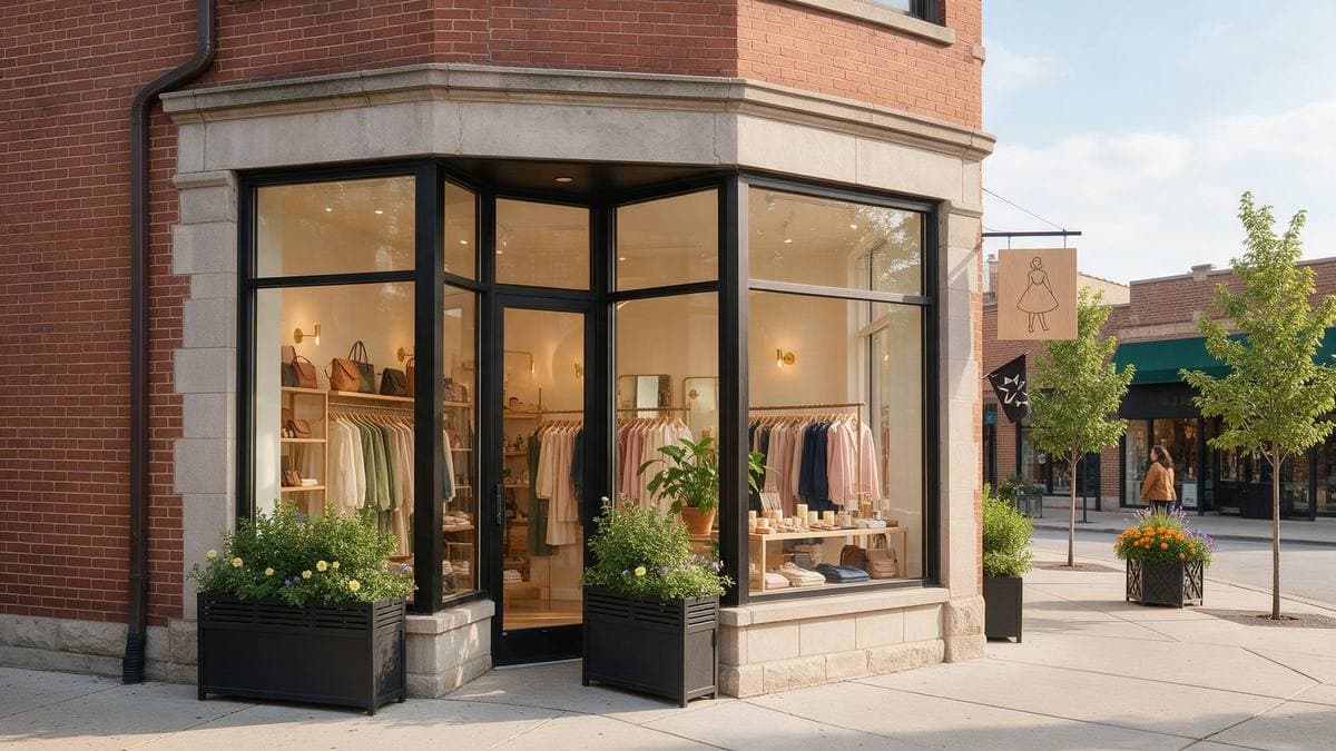 Boutique storefront in a Chicago neighborhood