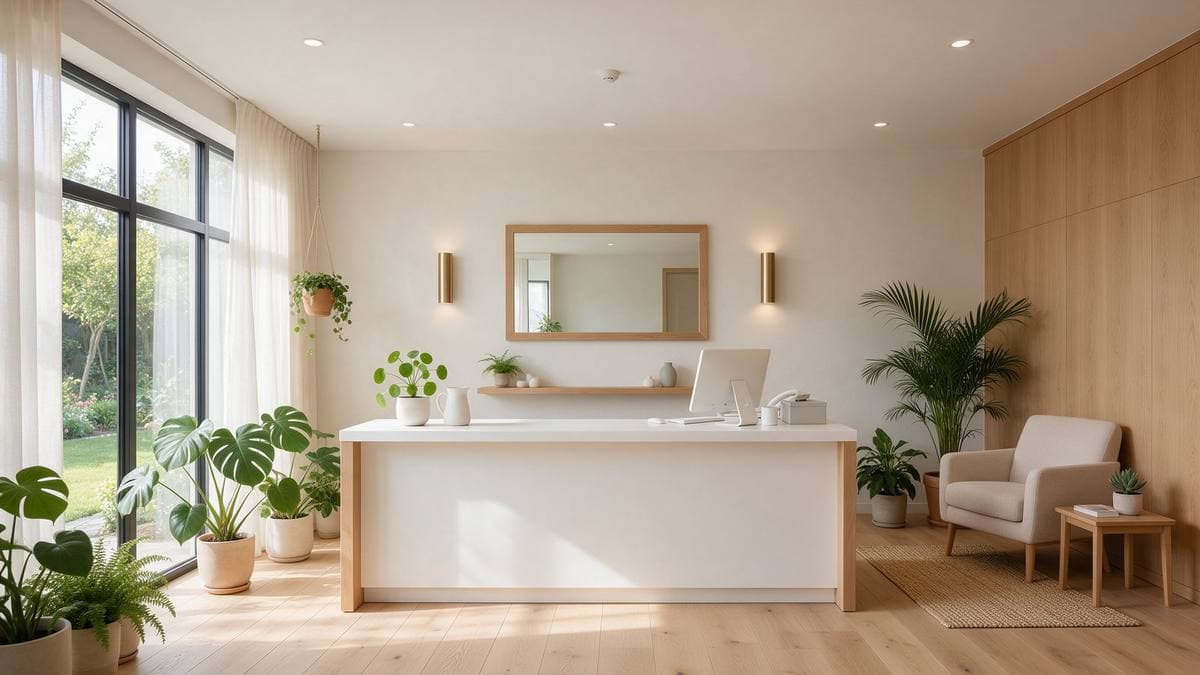 Modern dental and wellness clinic reception